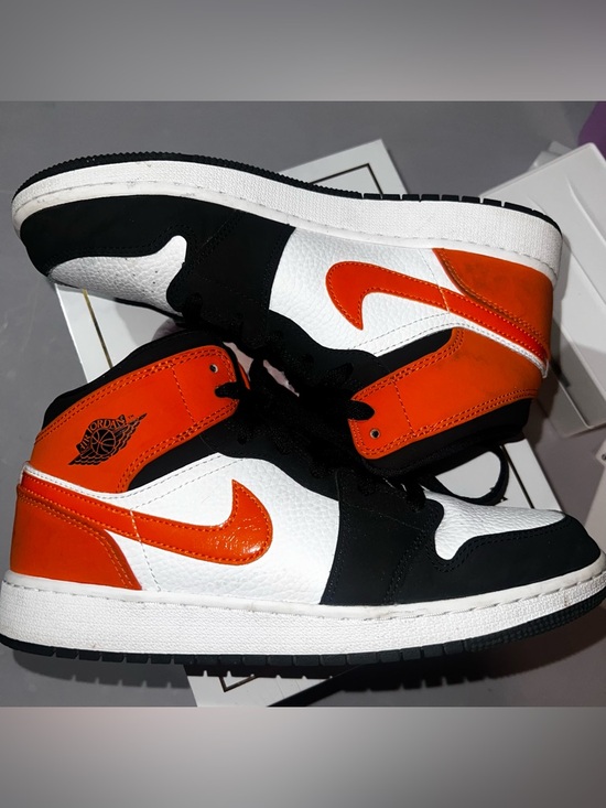Jordan Other - Jordan Kids Black White Orange Mid/High-Top Sneakers